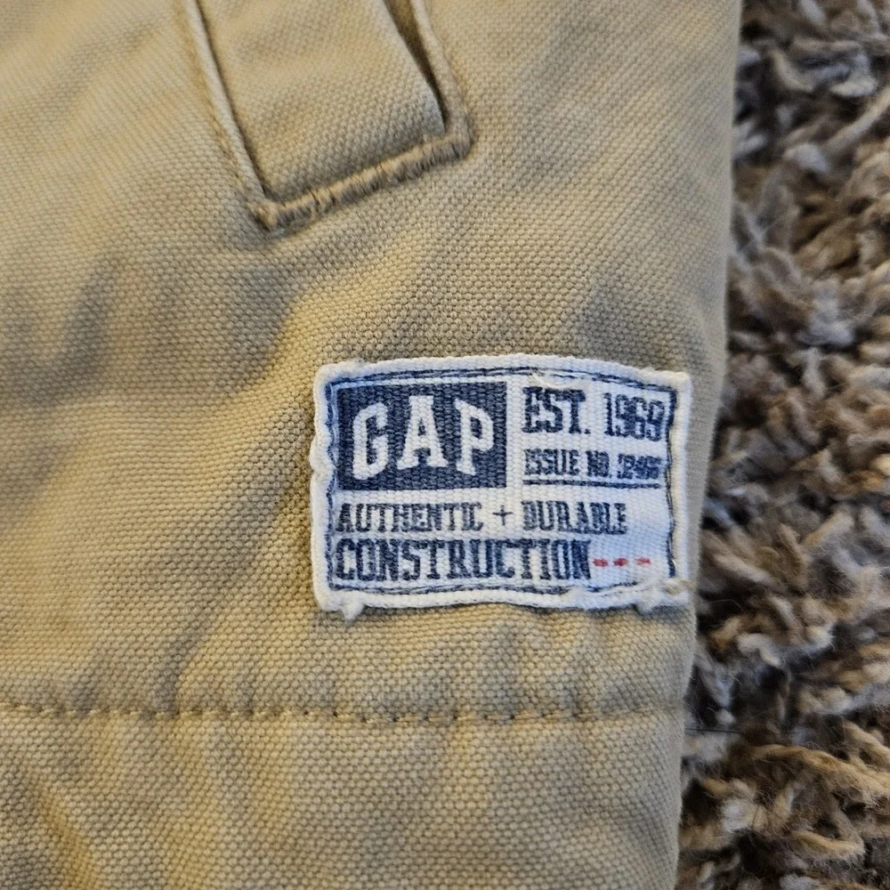 Gap Utility Field Jacket Boys Size S (5-6) Brown Button Up Pockets Collared